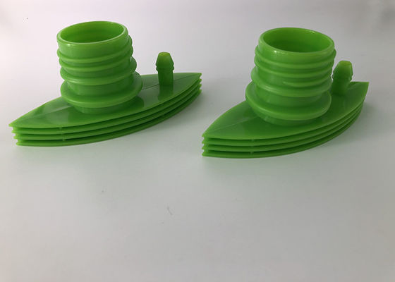 Plastik Oksijen Torbası Ambalajı için İki Çıkışlı Plastik Büküm Kapağı, Yeşil Renk