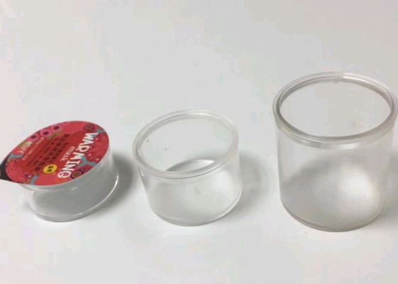 Şeffaf Mini Yuvarlak Plastik Konteynerler 49mm Çikolata Tozu Çikolata Ambalajı için