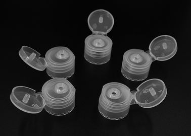 Şeffaf PET Şişeler İçin 20 İç Çaplı Flip Üst Kapak / Vidalı Plastik Üst Kapak