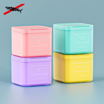 Kalite  100 Sheet Skincare Cotton Pad Box 2.0 Bulk Order Plastic Jars with Removable PP Liner Food Grade for Cosmetic Brands/OEM fabrika