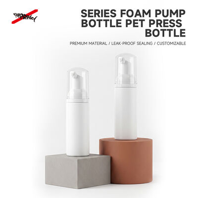Kalite  60ml Empty White PET Foam Pump Bottle Refillable Facial Foam Dispenser Custom Cosmetic Foaming Soap Packaging Container fabrika