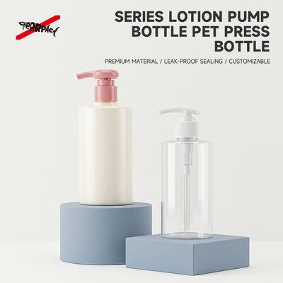 Kalite  250ml 300ml 500ml PET Lotion Pump Bottle | Cosmetic Shampoo Packaging Supplier | Multi-size cylinder PET bottle, 24 thread neck, leak-proof. Custom color & logo for shampoo, body wash, skincare liquid fabrika