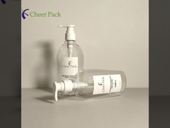 Lüks PET Plastik 300ml Pompa Şişeleri Beyaz Şampuan için Şeffaf Siyah Kondisyoner Yüz Losyonu