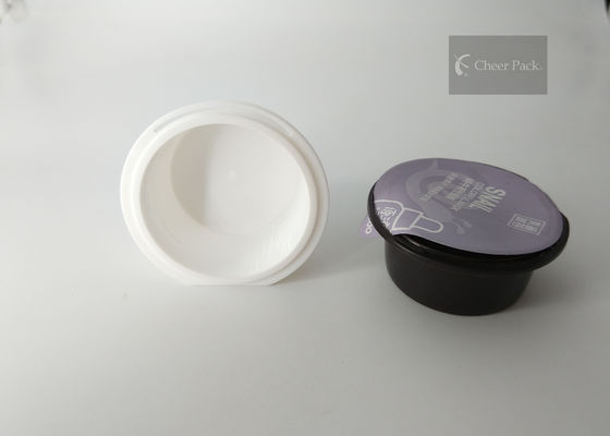 23ml Plastik Kapsül Tarifi Paketi için Sosu Paketi, Beyaz / Siyah Renk