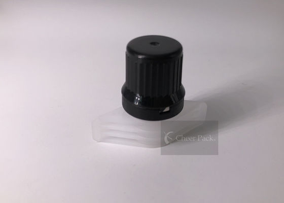 Siyah Renkli Polietilen Bükümlü Sput Kapağı 9.6mm Stand Up Torbası İçin