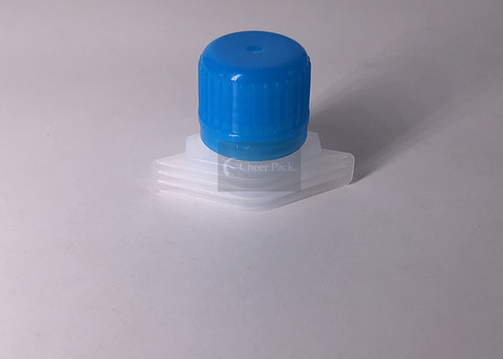 Esnek Ambalaj Spout Cap Enjeksiyon Modeli Blue Color PE Malzeme