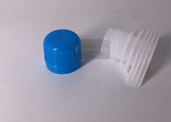 Esnek Ambalaj Spout Cap Enjeksiyon Modeli Blue Color PE Malzeme