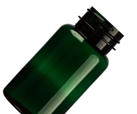 6.75 oz 200 ml Amber Dark Green Polyester Sağlık Ürünü Plastik Paketleme Şişe Kapağı 38mm 38-400