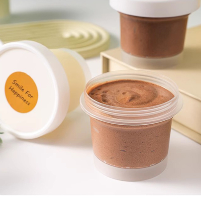 100 ml 200 ml Yeşil Çay Avokado Dondurma Mousse Cup Dondurulmuş Krema Kar Çim Çamur Film Konserveleri
