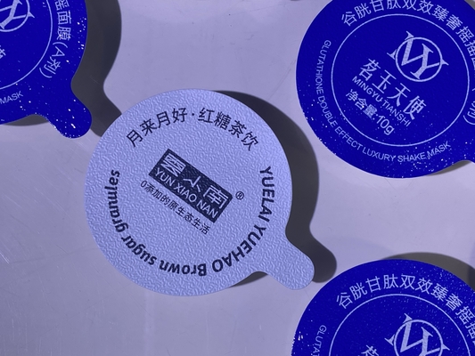 Alüminyum folyo kapağı ısı mühürleme PP fincan kavanoz şişe için kompozit embossing kapağı