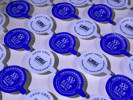 Alüminyum folyo kapağı ısı mühürleme PP fincan kavanoz şişe için kompozit embossing kapağı
