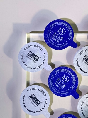 Alüminyum folyo kapağı ısı mühürleme PP fincan kavanoz şişe için kompozit embossing kapağı