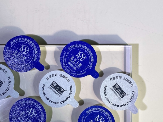 Alüminyum folyo kapağı ısı mühürleme PP fincan kavanoz şişe için kompozit embossing kapağı