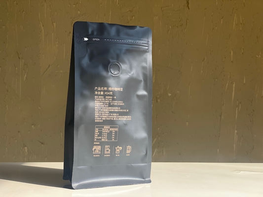 Özel Baskılı Fermuar Çanta 250g 500g Valf Plastik Paket Alüminyum Folyo Çanta
