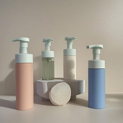 100ml 120ml 160ml Plastik Kozmetik Şişe Şampuan Losyon vücut yıkama için PET şişe basın pompası ve özel renk