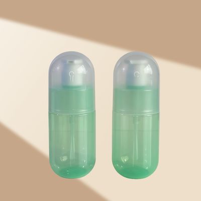 300ml Kapasite Şeffaf Yeşil PET Pompa Dönüştürücü Şişe Özel Logo ile Kozmetik Losyon