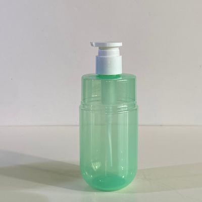 300ml Kapasite Şeffaf Yeşil PET Pompa Dönüştürücü Şişe Özel Logo ile Kozmetik Losyon