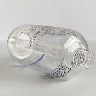 Şampuan ve Vücut Yıkama için Çevirme Kapaklı Özel Baskılı PET Plastik Silindir Losyon Şişesi