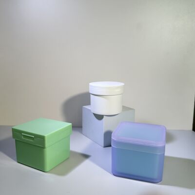 100 Yaprak Cilt Bakım Pamuklu Ped Toplu Sipariş Çıkarılabilir PP Astarlı Plastik Kavanozlar Kozmetik Markaları/OEM için Gıda Sınıfı