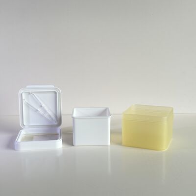 100 Yaprak Cilt Bakım Pamuklu Ped Toplu Sipariş Çıkarılabilir PP Astarlı Plastik Kavanozlar Kozmetik Markaları/OEM için Gıda Sınıfı