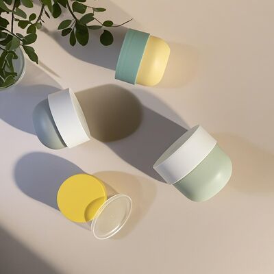 150-500ml Kozmetik Yüz ve Vücut Kremleri İçin Vidalı Kapaklı ve UV Baskılı Etiketli Gıda Sınıfı PP Plastik Kavanoz (Cheer Pack)