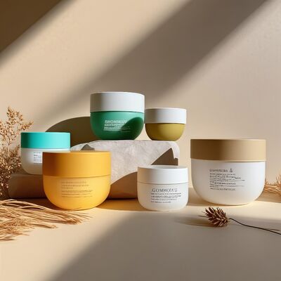 150-500ml Kozmetik Yüz ve Vücut Kremleri İçin Vidalı Kapaklı ve UV Baskılı Etiketli Gıda Sınıfı PP Plastik Kavanoz (Cheer Pack)