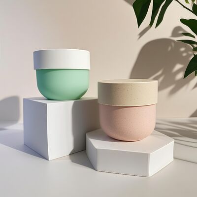 150-500ml Kozmetik Yüz ve Vücut Kremleri İçin Vidalı Kapaklı ve UV Baskılı Etiketli Gıda Sınıfı PP Plastik Kavanoz (Cheer Pack)