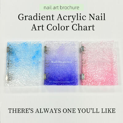 Çıkarılabilir Akrilik Manyetik Tırnak Sanatı Ekran Panosu, 120/180/240 Renk Gradyan Renk Kitabı Plastik Tırnak Jeli İpuçları Aracı