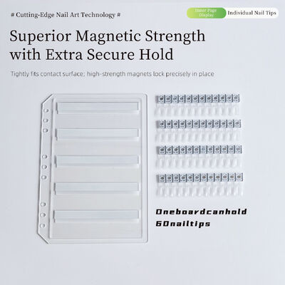 Çıkarılabilir Akrilik Manyetik Tırnak Sanatı Ekran Panosu, 120/180/240 Renk Gradyan Renk Kitabı Plastik Tırnak Jeli İpuçları Aracı
