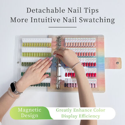 Profesyonel Ayrılıklı Akrilik Tek Manyetik Tırnak Sanatı Ekran Tahtası Kare 120/180/240 Eğimli Renkler Tırnak için Plastik Araç