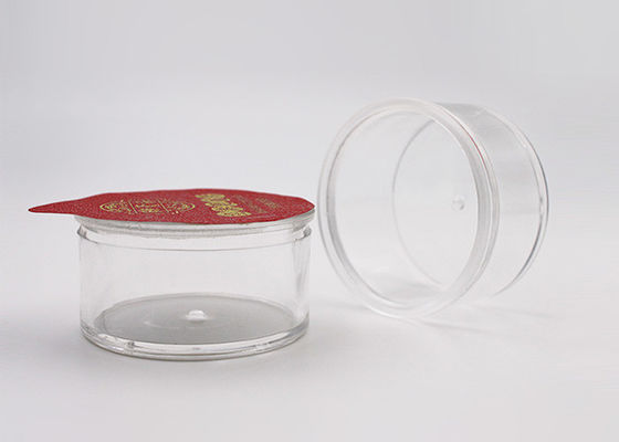 PS Temizle Küçük Yuvarlak Şeffaf Plastik Kaplar Çay, Kahve Çekirdeği İçin 25 Cram Kapasite