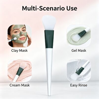Silikon Spatula Maske fırçası, silikon başlı ve ABS kolu ile yumuşak yüz çamur maskesi uygulayıcısı, cilt bakımı uygulaması için
