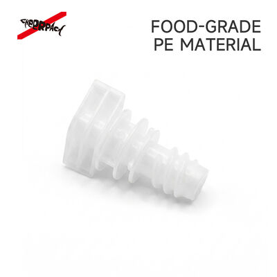 5mm X050 Erikçi Çiçeği Ağız Kapağı Sızdırmaz Endüstriyel Gıda Sınıfı PE Meme Kapağı Kozmetik Sıvı Dolum Torbası Ambalajı İçin