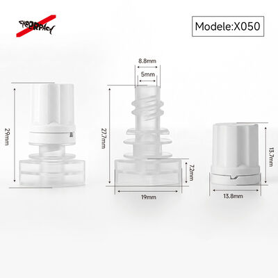 5mm X050 Erikçi Çiçeği Ağız Kapağı Sızdırmaz Endüstriyel Gıda Sınıfı PE Meme Kapağı Kozmetik Sıvı Dolum Torbası Ambalajı İçin