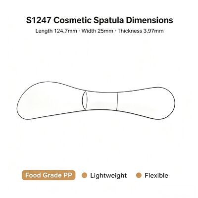 S1247 Güzellik Salonu için Gıda Sınıfı PP Kozmetik Karıştırma Spatulası. Maske tozu ve güzellik kremi pastası karıştırmak için idealdir. Güzellik salonları, spa stüdyoları ve ev DIY cilt bakımı için mükemmeldir. Toptan satılabilir.