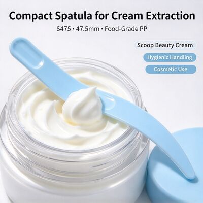 S475 47.5mm Gıda Sınıfı PP Kozmetik Spatula | Beyaz Stokta Toptan | Yüz kremi çıkarmak ve uygulamak için, güzellik salonları ve kozmetik kavanoz aksesuarları için mükemmeldir. Toplu toptan satış mevcuttur.