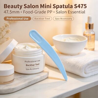 S475 47.5mm Gıda Sınıfı PP Kozmetik Spatula | Beyaz Stokta Toptan | Yüz kremi çıkarmak ve uygulamak için, güzellik salonları ve kozmetik kavanoz aksesuarları için mükemmeldir. Toplu toptan satış mevcuttur.