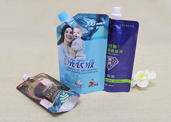 Çamaşır Deterjan İçin Kolu Plastik Doypack Sıvı Meme Borulu Çantaları özelleştirmek