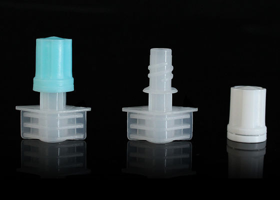 5mm Kalibreli Mavi Renk Plastik Borulu Cilt Bakımı Doypack Için Caps / Bebek Gıda Kılıfı Tops