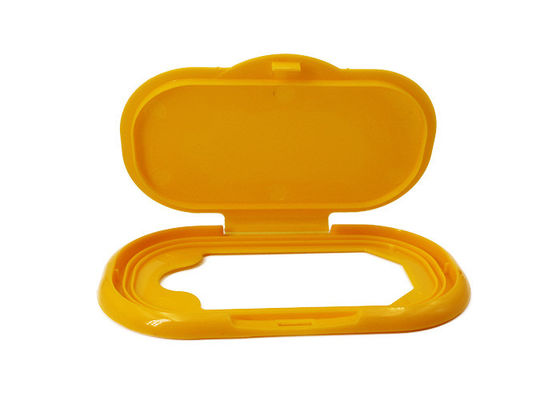 Sarı Islak Mendil Ambalajı 109mm Plastik Kapaklı Üst Kapak