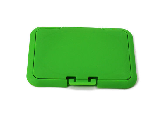 Yeşil Plastik Islak Mendil Mendil Kutusu Çevirme Üst Kapak Uzunluğu 79.5mm