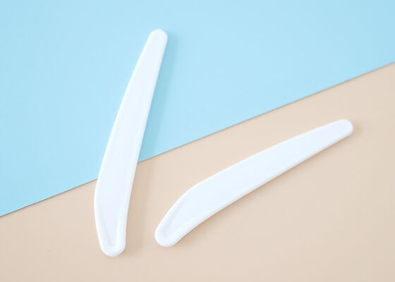 Kozmetik Kavanoz için 71.7mm Beyaz Plastik Spatula Kaşığı